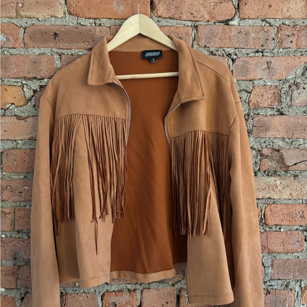 Vintage Tan Fringe Jacket
